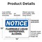 Signmission Flammable Liquid Isopropanol Alcohol OSHA Notice Sign, Plastic, 14in W x 10in L, 2PK OS-2PACK-NS-P-1014-L-12763 - alternate 6
